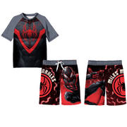 MARVEL Boys Avengers 2-Piece Swimsuit Set, Rash Guard & Swim Trunks 2-Pack Bundle Set for Boys (Sizes 4-8)