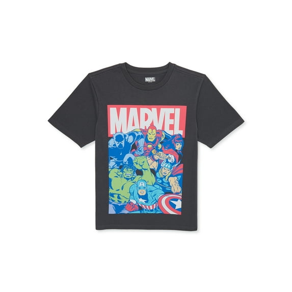 Marvel Boys Avengers, Crew Neck, Short Sleeve, Graphic T-Shirt, Sizes 4-18