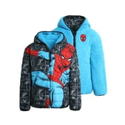 Marvel Boys’ Avengers Spider-Man Reversible Jacket – Sherpa Fleece Lining (2T-20)