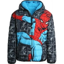 Marvel Boys’ Avengers Spider-Man Reversible Jacket – Sherpa Fleece Lining (2T-20)