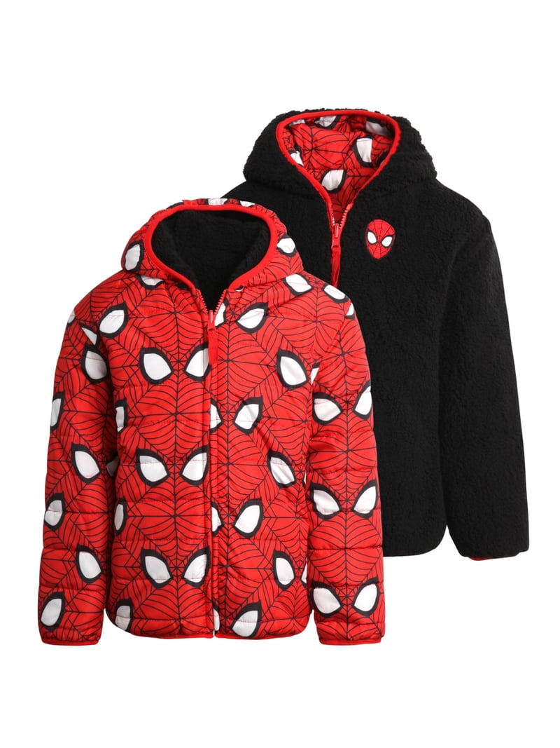ジャケット・アウター TBPR/NEIGHBORHOOD - ISLEY PUFFY C-COAT Quilted Jacket With Sherpa Lining Marvel Boys' Reversible Spider