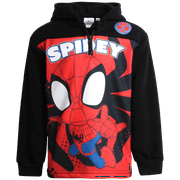MARVEL Avengers Boys Sweatshirt - Quarter Zip Fleece Hoodie: Spider-Man Hulk Iron Man Captain America Black Panther (2T-3T)
