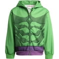 thumbnail image 1 of Marvel Avengers Boys Sweatshirt - Spider-Man Venom Hulk Zip Up Hoodie Sweatshirt for Toddler Boys (3T-4T), 1 of 7
