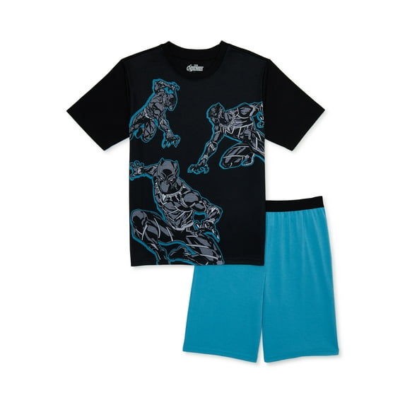 Marvel Boys Black Panther Graphic Pajama Set, 2-Piece, Sizes 4-12