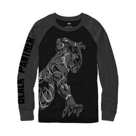 Marvel Boys' Black Panther Long Sleeve Raglan T-Shirt, Sizes XS-2XL