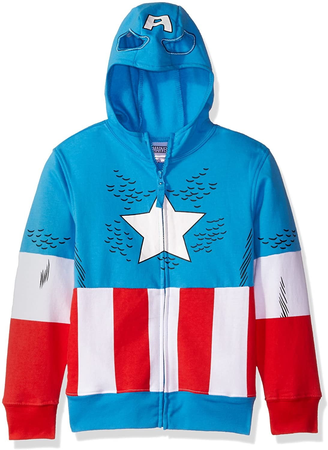 Veste Garçon Marvel Captain America - Taille L - Bleue Avec Capuche - Occasion