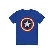 Marvel Boys Captain America, Crew Neck, Short Sleeve, Graphic T-Shirt, Sizes 4-18