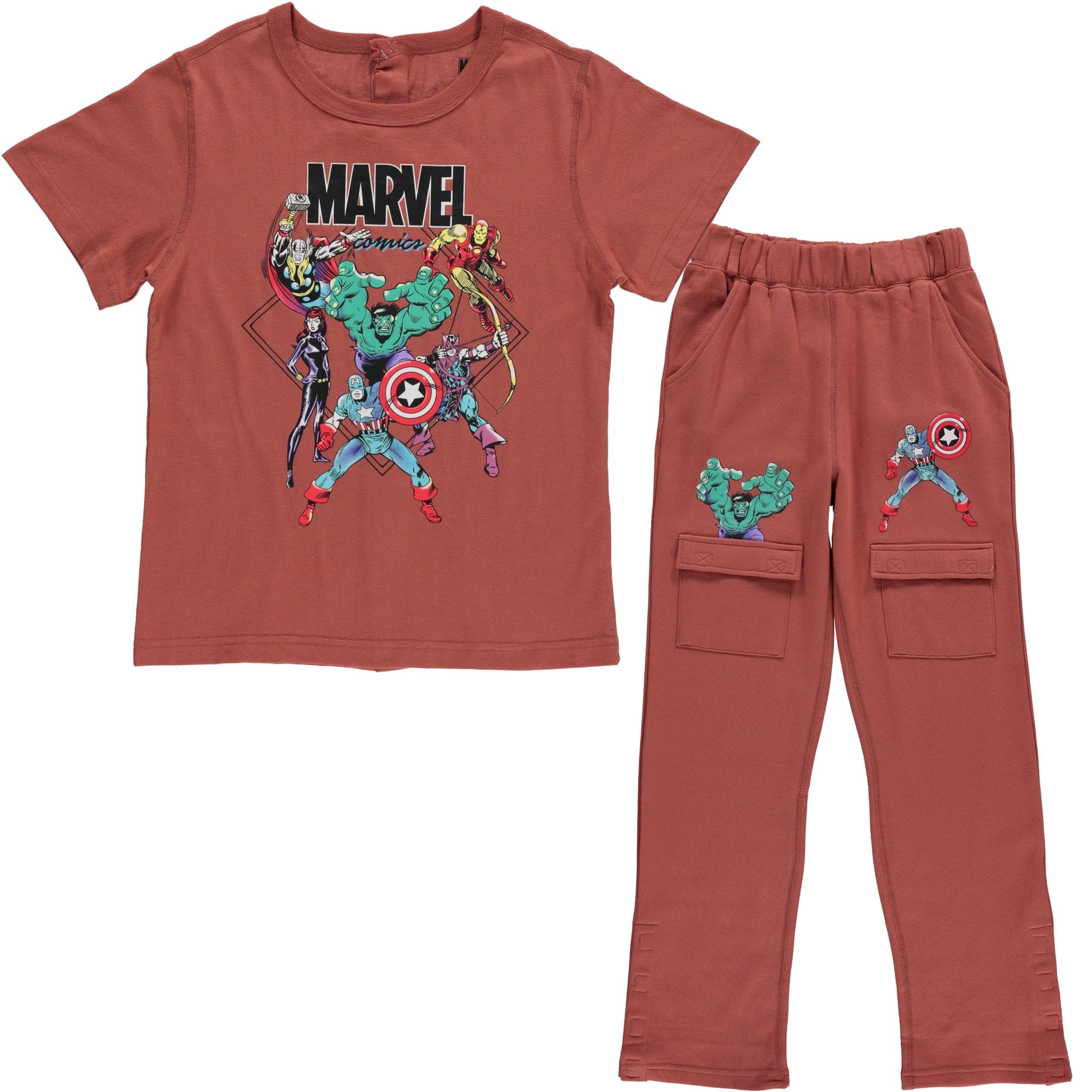 Marvel Comics Kern Avengers Sublimated Jungen-T-Shirt Rot
