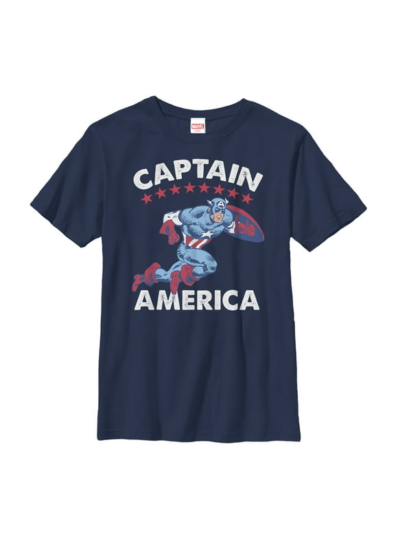 Boys' Fourth of July Retro Captain America T-Shirt