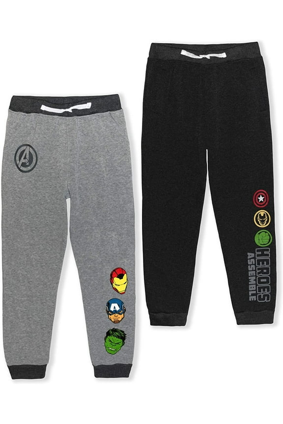 Marvel Boys Jogger Pants Set, Athletic Sweatpants or Avenger's Heroes Print