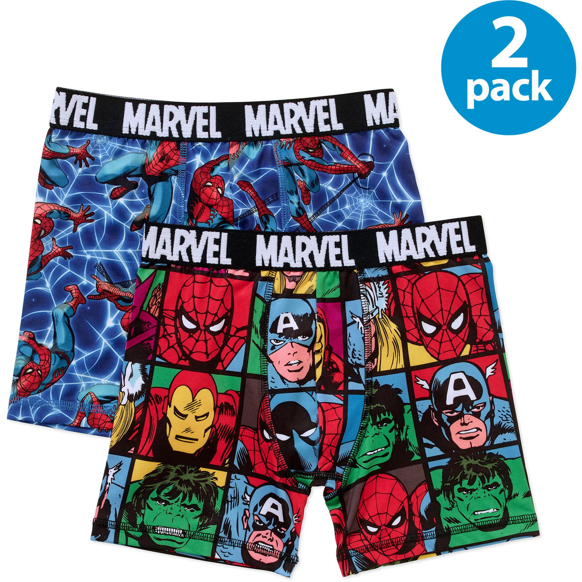 Boys Boxer Shorts Marvel Spiderman Avengers Space Jam Paw Patrol Underwear  2pack