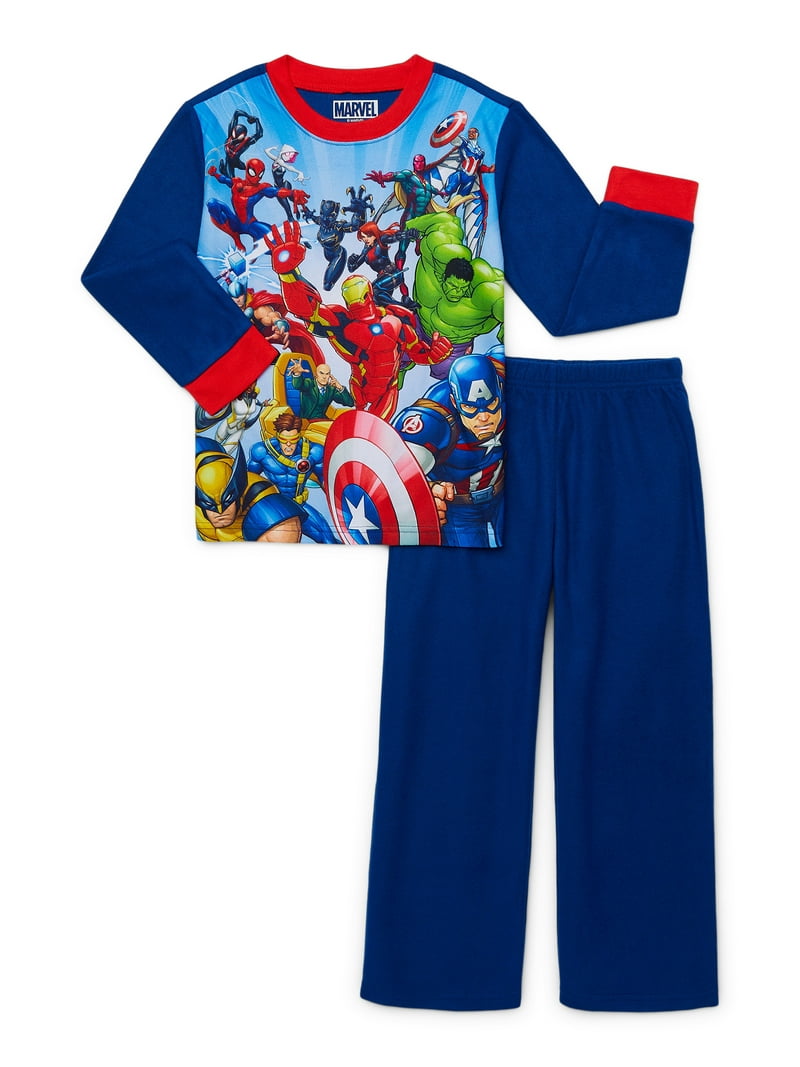 Marvel Boys Long Sleeve Top and Pants Pajama Set, 2-Piece, Sizes