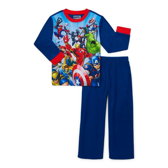 Marvel Boys Long Sleeve Top and Pants Pajama Set, 2-Piece, Sizes 4-12