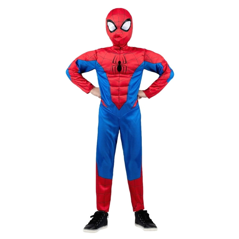 Marvel Boys Muscle Chest Spider-Man Spiderman Costume L (12-14 