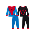 thumbnail image 1 of Marvel Boys' Pajamas - 4 Piece Spiderman Halloween Costume Long Sleeve Top & Pants Set (2T-10), 1 of 7