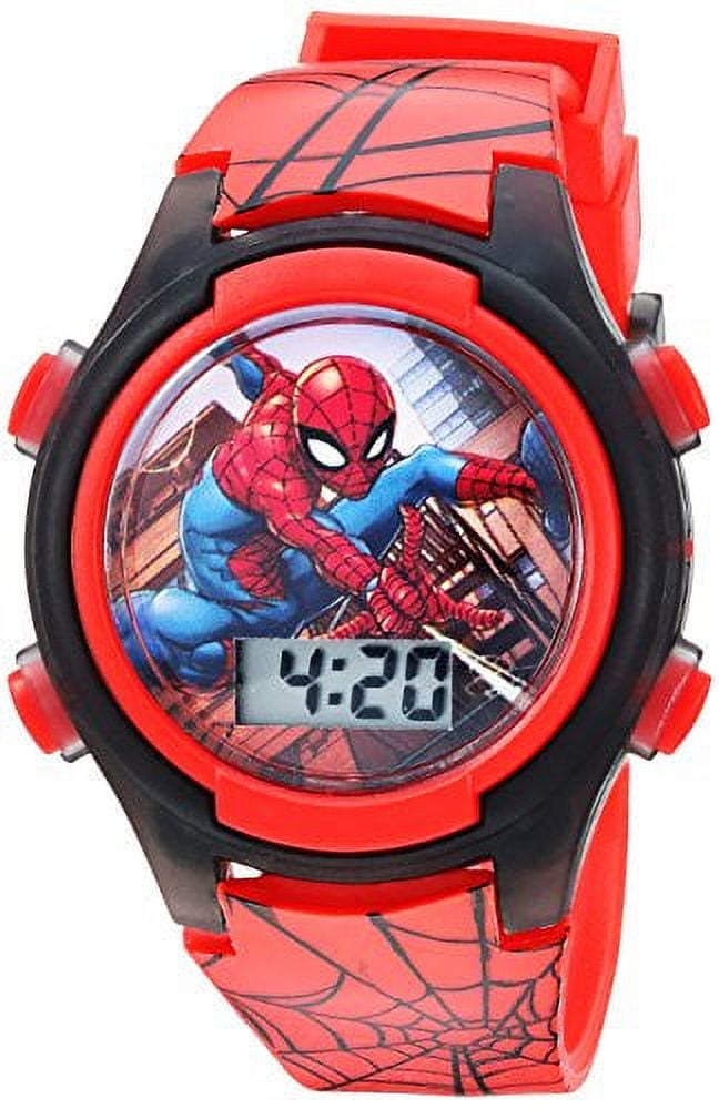 Marvel Boys' Spiderman Quartz Watch with LED Lights, Plastic Strap, Red - Walmart.com Marvel Boys' Spiderman Quartz Watch with LED Lights, Plastic Strap, Red - Walmart.com