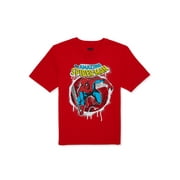 Marvel Boys Spider-Man City Slinger, Crew Neck, Short Sleeve, Graphic T-Shirt, Sizes 4-18