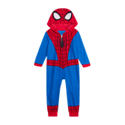 MINECRAFT Marvel Boys' Onesie Pajamas - Spider-Man Fleece Hooded One Piece Sleepwear Pajama for Boys (4-10)