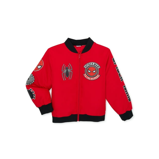 Marvel Boys Spiderman Bomber Jacket, Sizes 4-18 - Walmart.com