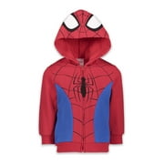Marvel Boys Spiderman Fleece Zip-up Costume Hoodie Sweatshirts (Boy's) 4-16