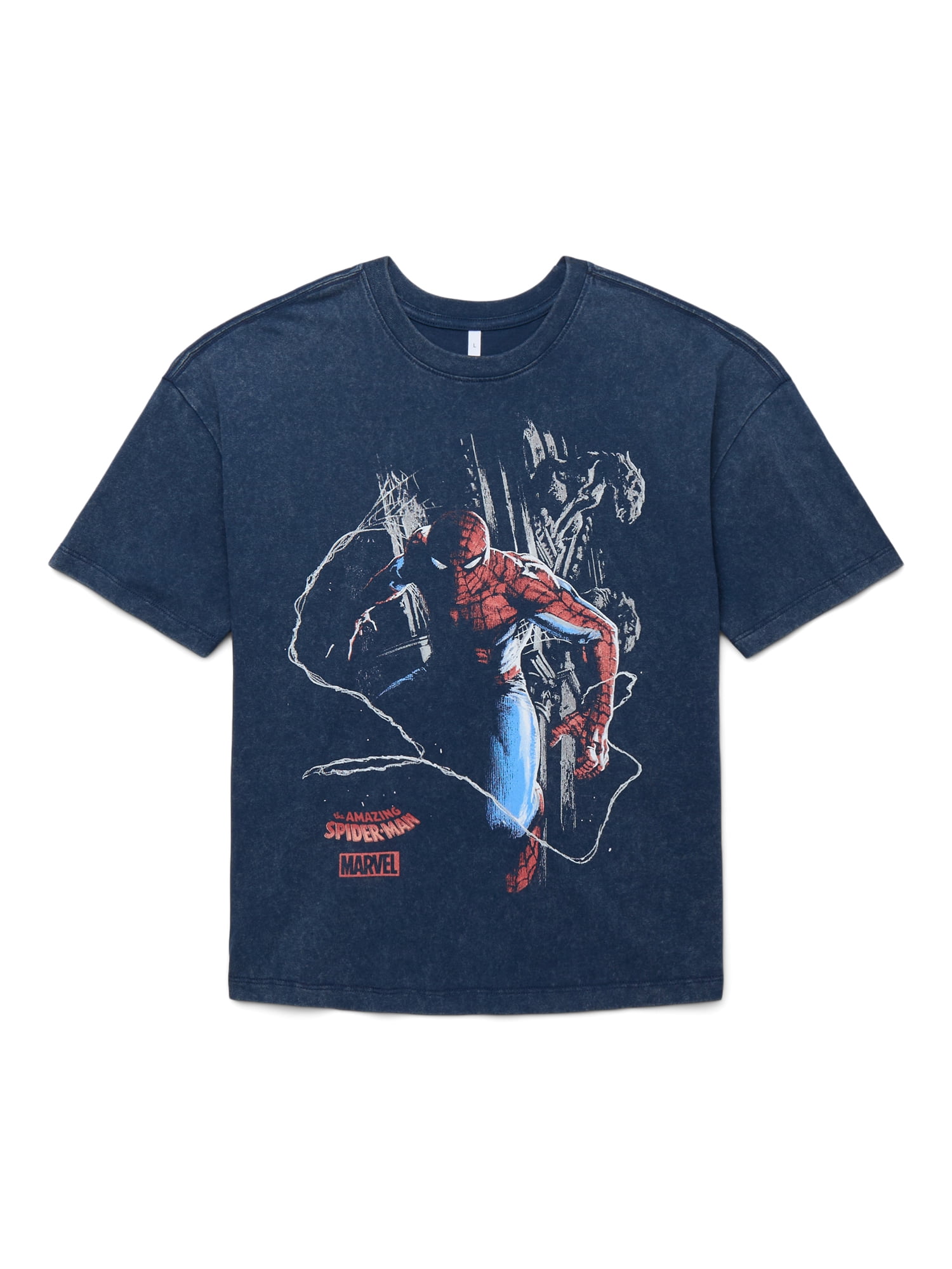 Spider Man Boys Mineral Wash Graphic Tee, Sizes XS-XXL