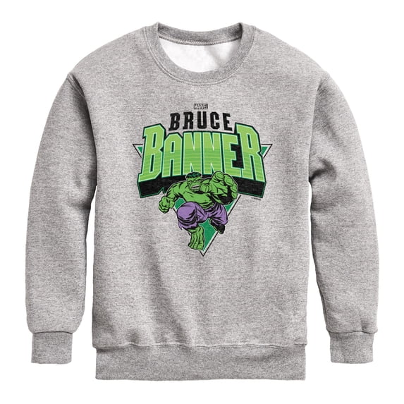 Marvel - Bruce Banner Boys' Graphic Long Sleeve Fleece Sweatshirt