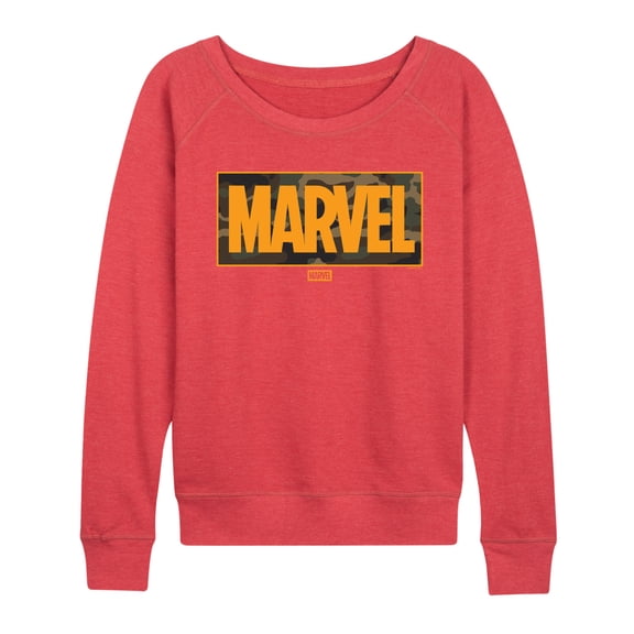 Marvel - Camo Logo - Women's French Terry Long Sleeve Pullover