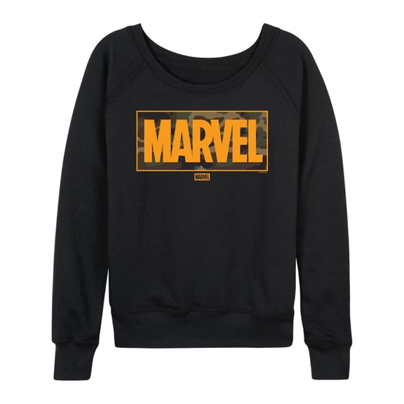 Marvel - Camo Logo - Women's French Terry Long Sleeve Pullover