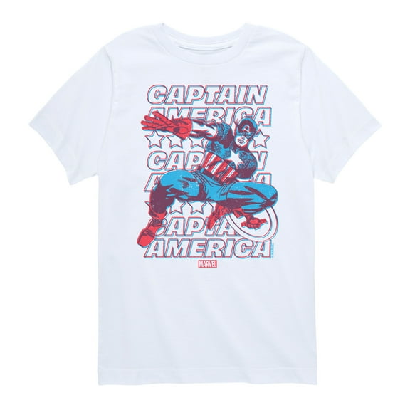 Marvel Captain America - 3D - Toddler and Youth Short Sleeve Graphic T-shirt