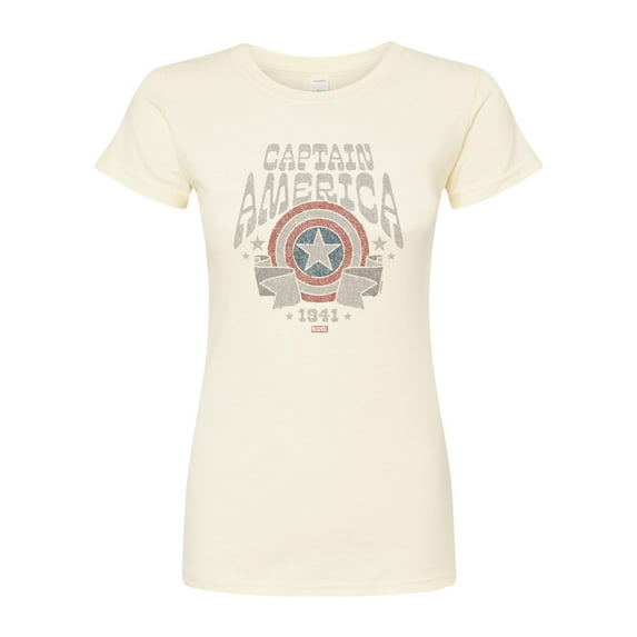 Marvel Captain America - Band Tee Style - Juniors Fitted Graphic T-Shirt