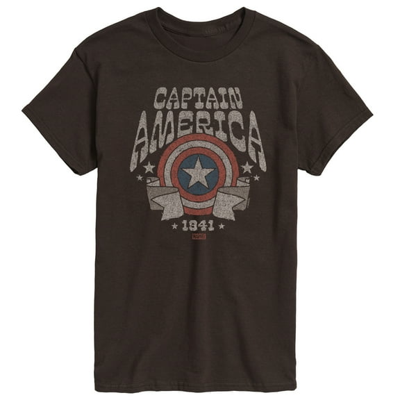 Marvel Captain America - Band Tee Style - Men's Short Sleeve Graphic Tee