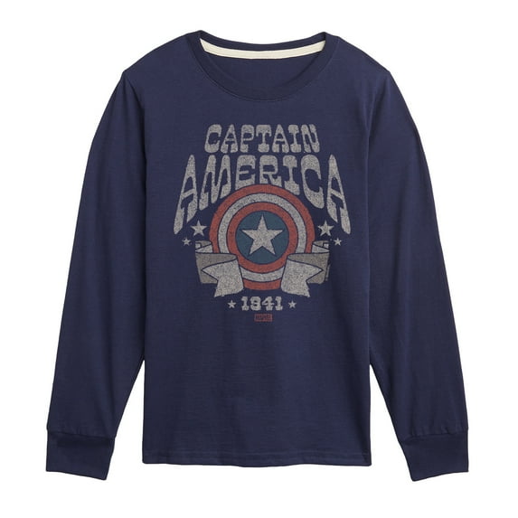Marvel Captain America - Band - Toddler and Youth Long Sleeve Graphic T-shirt