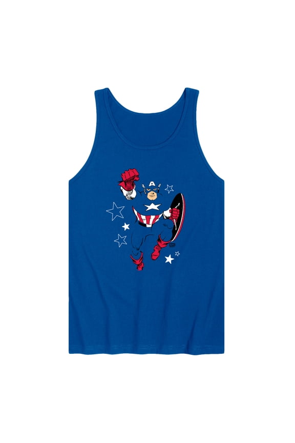 - Captain America Blue Knockout - Men's Sleeveless Graphic Tank