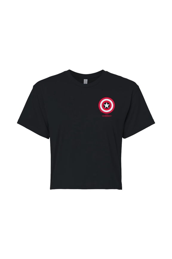 Captain America: Brave New World - Captain America Icon - Juniors Cropped Tee