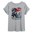 thumbnail image 1 of Marvel Captain America: Brave New World - Captain America Ink Grid - Women's Oversized Tee, 1 of 5