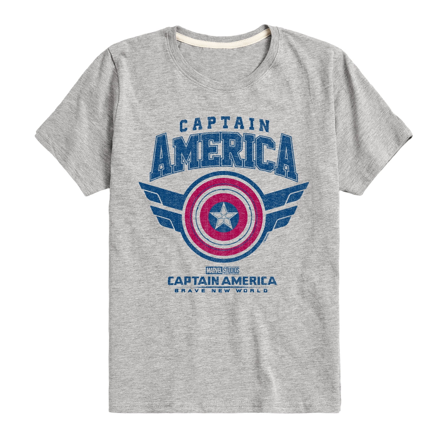Being Human Captain America T Shirt Grey Marvel Boys Captain