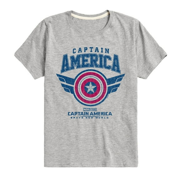 Marvel Captain America: Brave New World - Collegiate - Toddler And Youth Short Sleeve Graphic T-Shirt