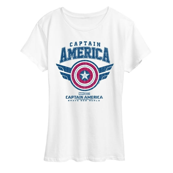 Marvel Captain America: Brave New World - Collegiate - Women's Short Sleeve Graphic T-Shirt