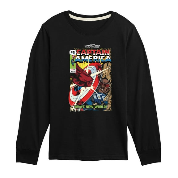 Marvel Captain America: Brave New World - Comic Book Issue 4 - Toddler And Youth Kids Long Sleeve Graphic T-Shirt