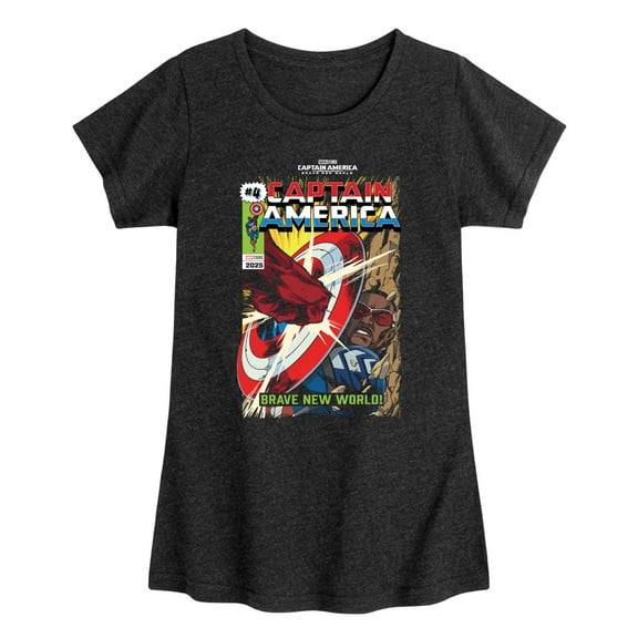 Marvel Captain America: Brave New World - Comic Book - Toddler And Youth Girls Fitted Short Sleeve Graphic T-Shirt