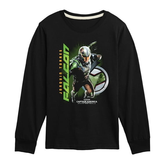 Marvel Captain America: Brave New World - Falcon Joaquín Torres - Toddler And Youth Kids Long Sleeve Graphic T-Shirt