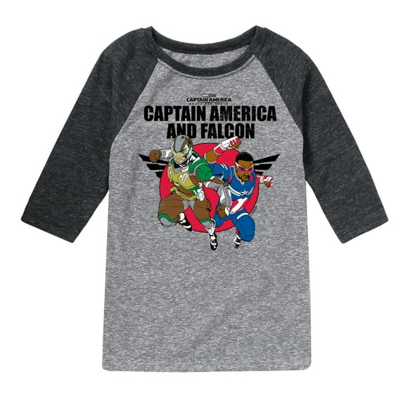 Marvel Captain America: Brave New World - Falcon Team Up - Toddler And Youth Kids Raglan