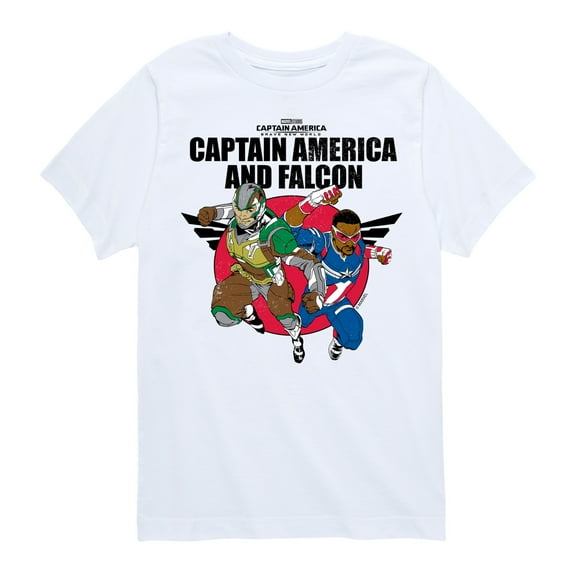 Marvel Captain America: Brave New World - Falcon Team Up - Toddler And Youth Short Sleeve Graphic T-Shirt