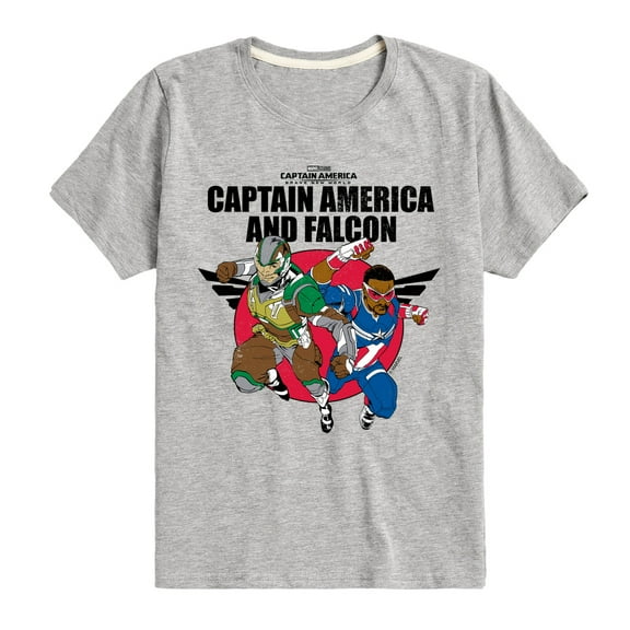 Marvel Captain America: Brave New World - Falcon Team Up - Toddler And Youth Short Sleeve Graphic T-Shirt