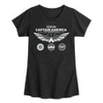 thumbnail image 1 of Marvel Captain America: Brave New World - Icons - Toddler And Youth Girls Fitted Short Sleeve Graphic T-Shirt, 1 of 5