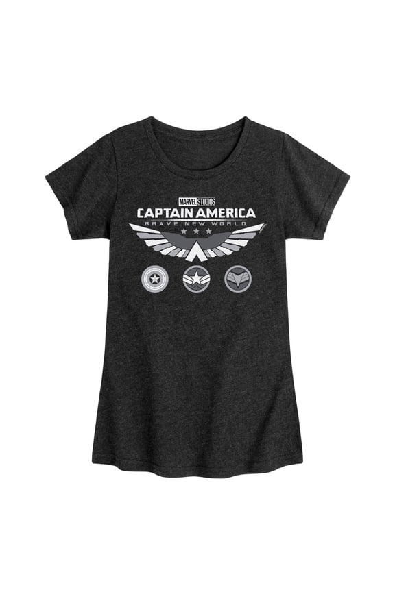 Captain America: Brave New World - Icons - Toddler And Youth Girls Fitted Short Sleeve Graphic T-Shirt