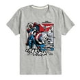 thumbnail image 1 of Marvel Captain America: Brave New World - Ink Grid - Toddler And Youth Short Sleeve Graphic T-Shirt, 1 of 5