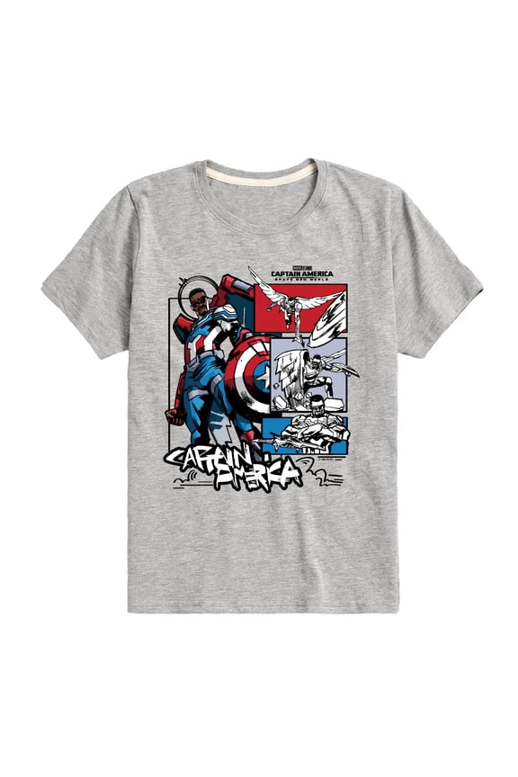 Captain America: Brave New World - Ink Grid - Toddler And Youth Short Sleeve Graphic T-Shirt