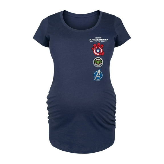 Marvel Captain America: Brave New World - Logo Stack - Maternity Scoop Neck Tee