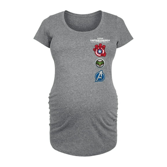 Marvel Captain America: Brave New World - Logo Stack - Maternity Scoop Neck Tee